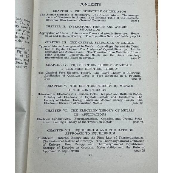 Vintage 1948 Theoretical Structural Metallurgy book. Science. by Cottrell - Picture 6 of 7